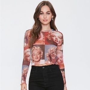 NWOT Marilyn Monroe Mesh Top